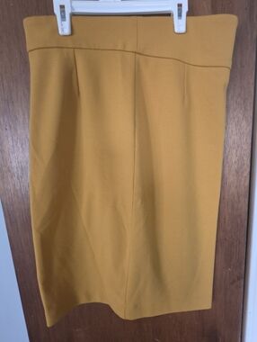 Mustard Pencil Skirt - Slim Office Style